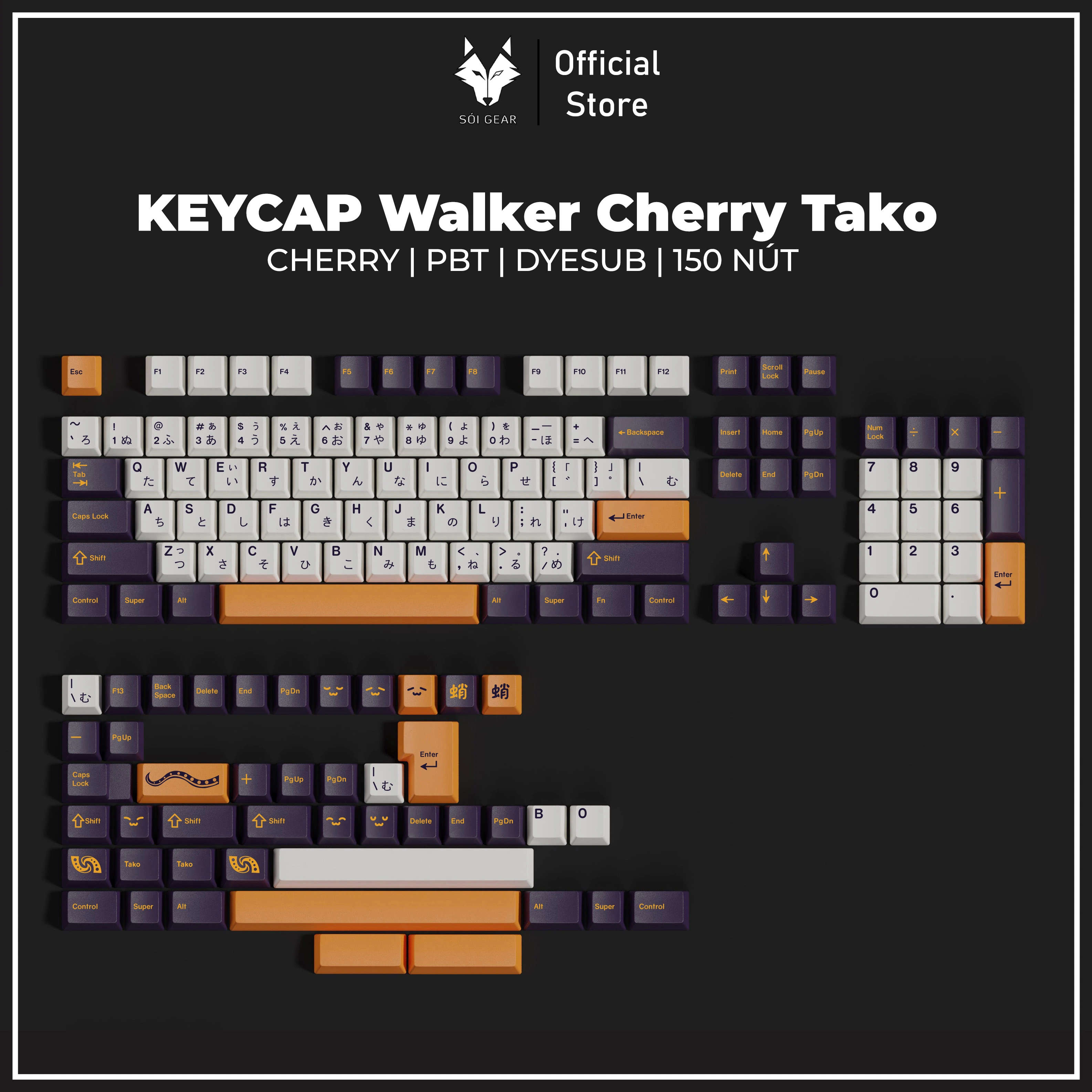 Tako Cherry MX Style Keycaps